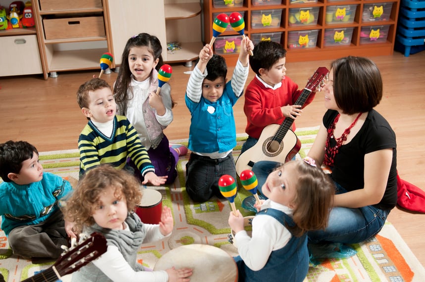 Preschool Children in a Music Class